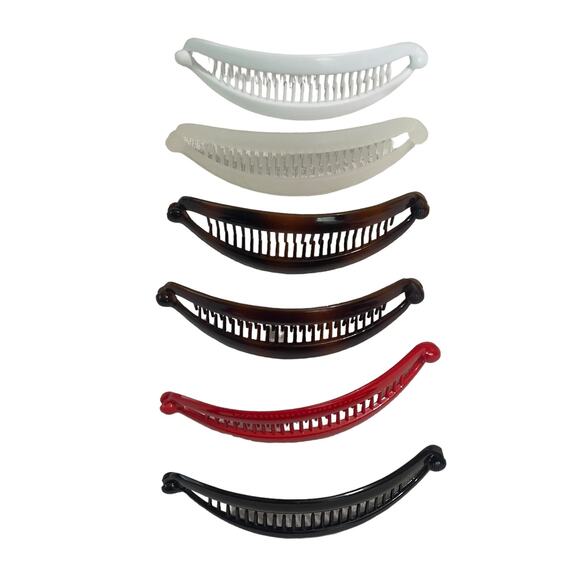 scunci Accessories - Scunci Ponytail Flat Banana Combs Hair Accessory Lot of 6 Assorted Colors